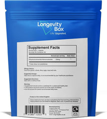 Longevity Box NMNH quality-control badge signaling high-purity manufacturing.