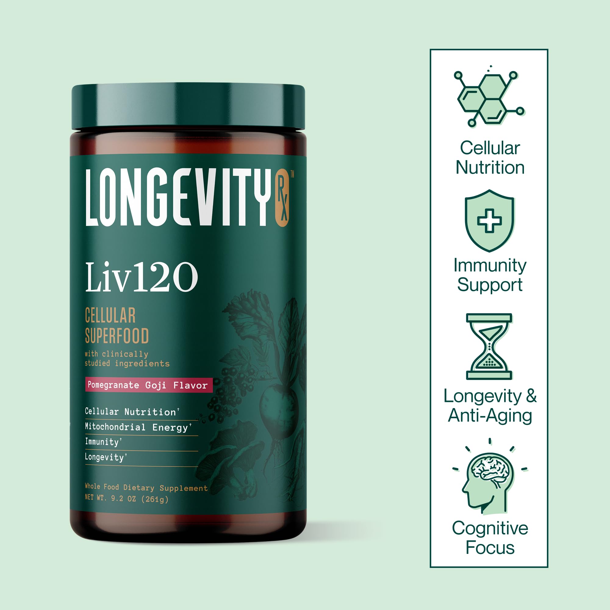 Longevity Rx Liv120 noni fruit focus signals immune-supporting options.