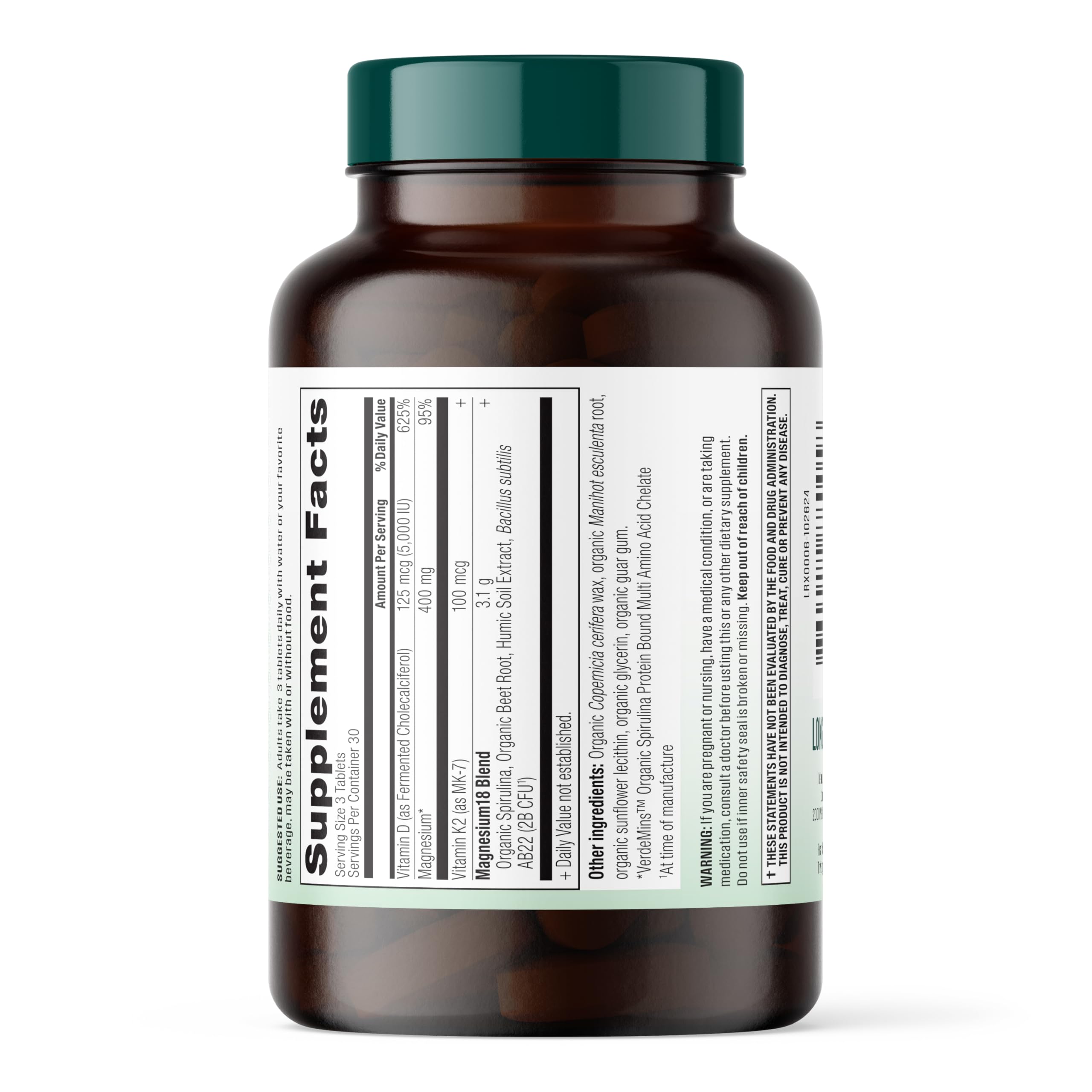 Longevity Rx Mag18 close-up shows a calm, rested expression hinting at nervous system support.