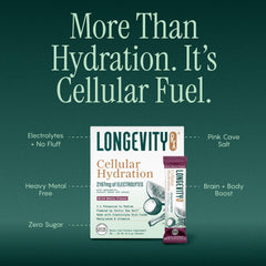 Longevity Rx pink Celtic cave salt pour showing mineral-rich hydration for workouts