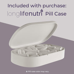 Premium pill organizer included with LongLifeNutri NMNH bottle