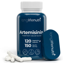 LongLifeNutri Artemisinin 150mg bottle front for daily wellness support.