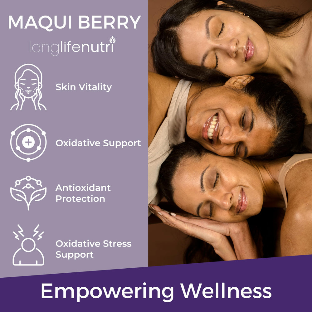 LongLifeNutri Maqui Berry manufacturing scene, produced in USA in GMP-certified facility.