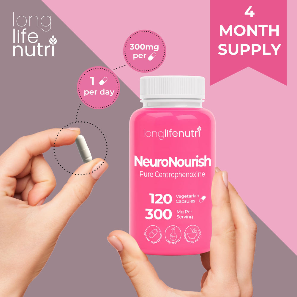 LongLifeNutri NeuroNourish pill organizer included with bottle