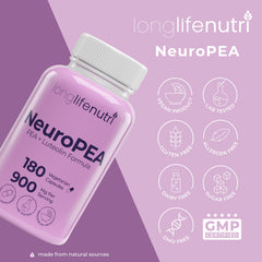 GMP-certified facility badge associated with LongLifeNutri NeuroPEA quality