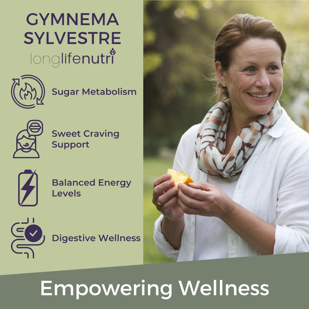 LongLifeNutri organic leaf source emphasizes pure, targeted gymnema support.