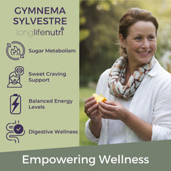 LongLifeNutri organic leaf source emphasizes pure, targeted gymnema support.