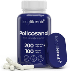 LongLifeNutri Policosanol 100mg bottle front for daily wellness