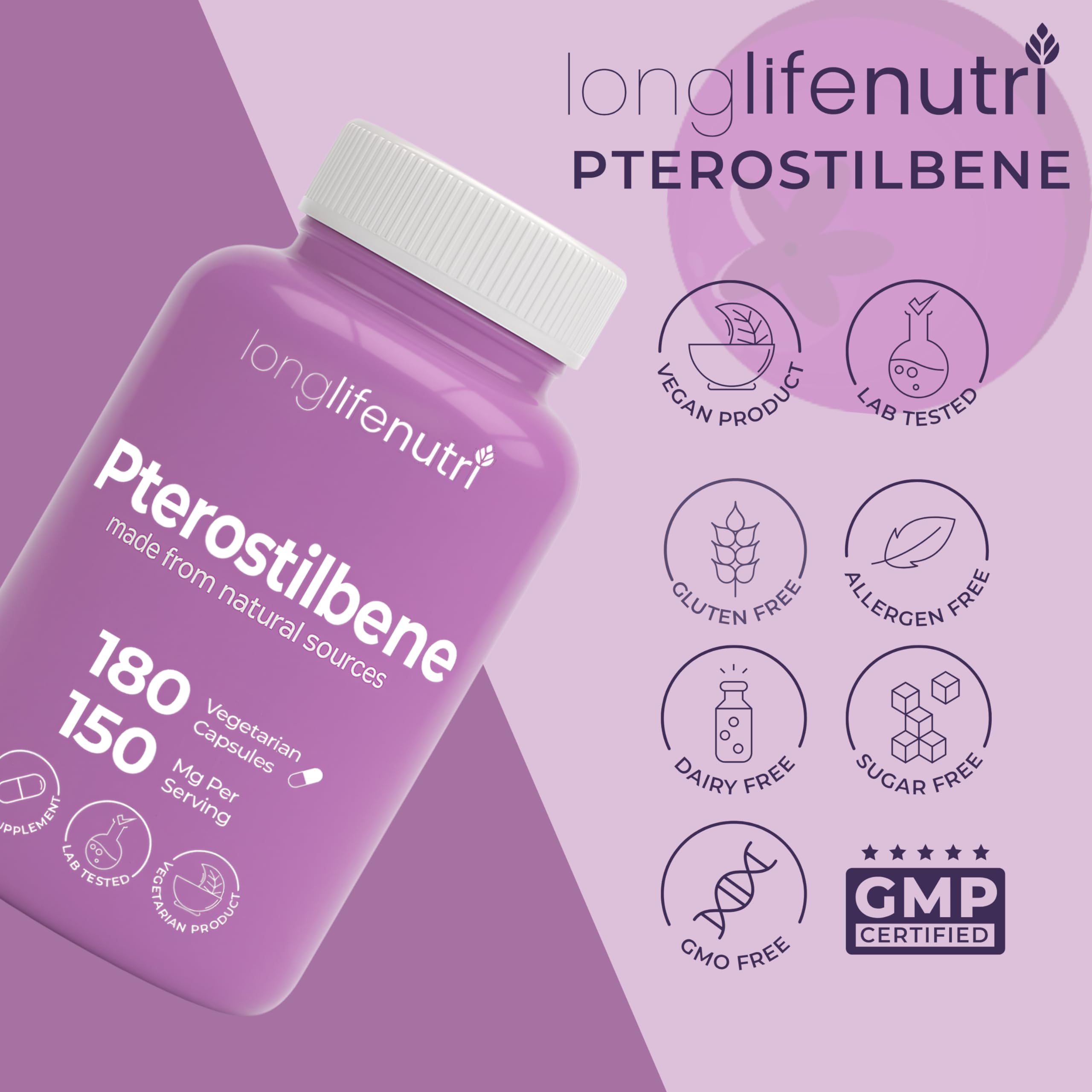 LongLifeNutri capsules beside glass of water for easy intake