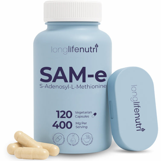 LongLifeNutri SAM-e 400mg bottle front view for daily mobility support