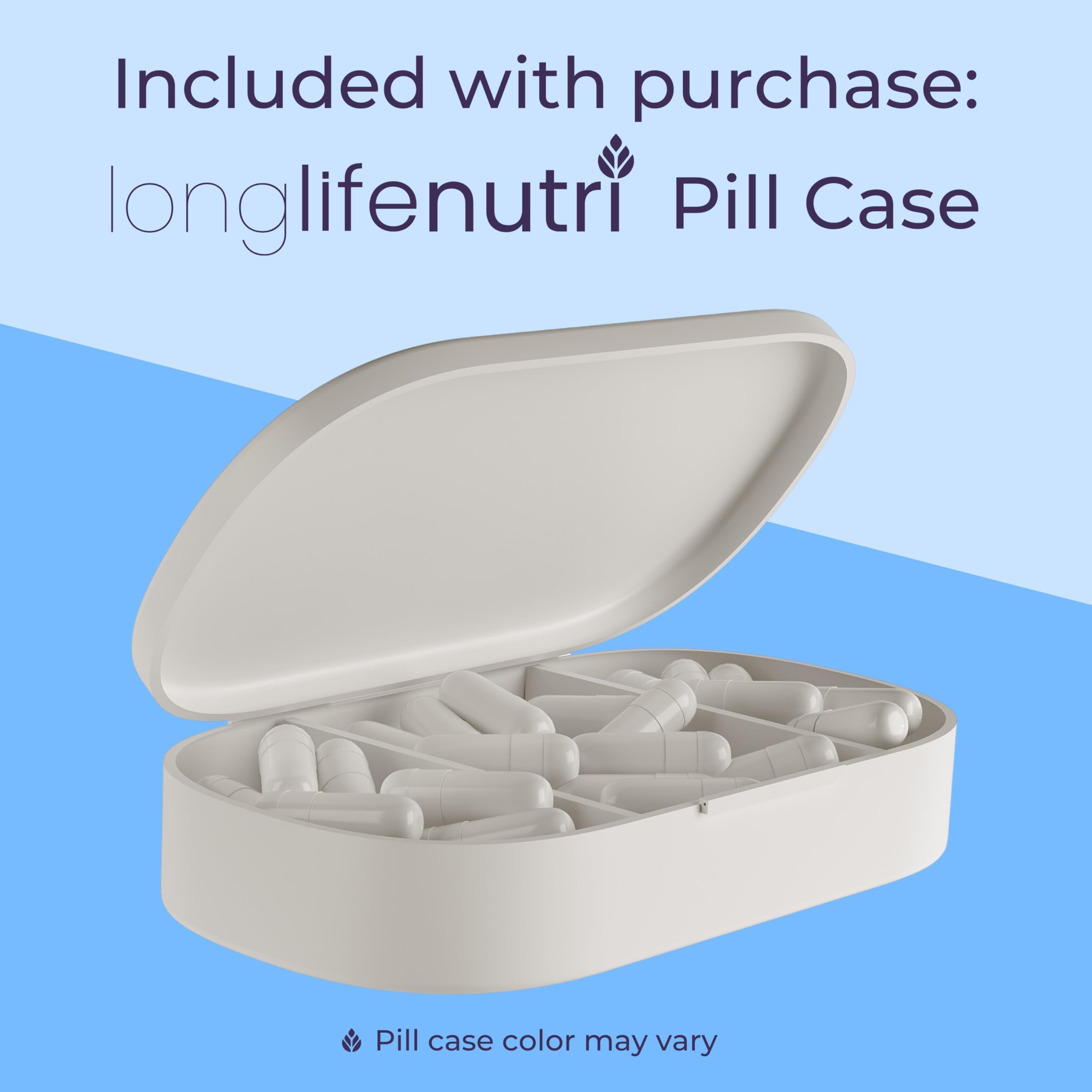 LongLifeNutri TUDCA dispensing image showing easy daily dose