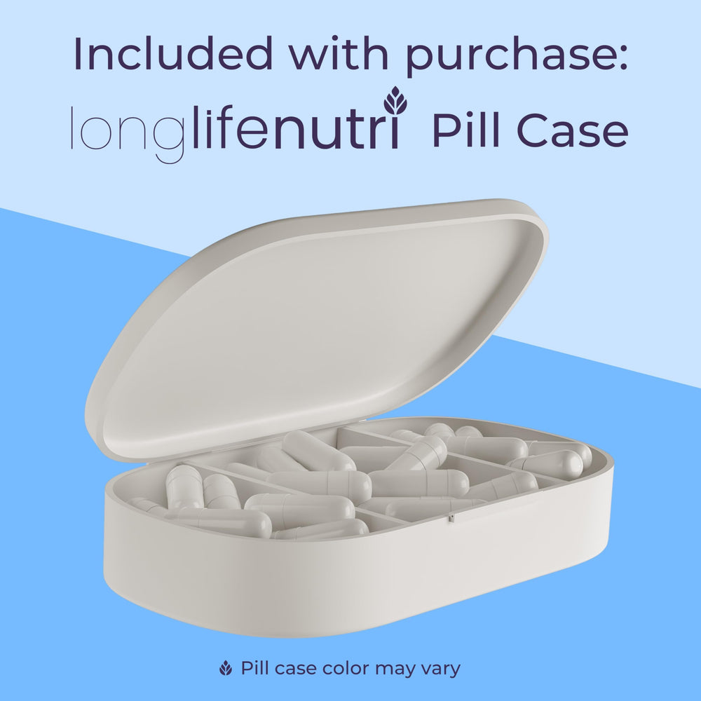 LongLifeNutri TUDCA dispensing image showing easy daily dose