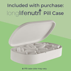 Capsules being dispensed suggests simple daily dosing and convenience
