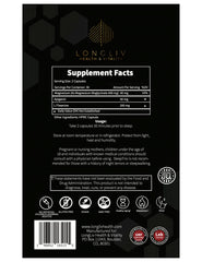 LongLiv Sleep Trio on nightstand suggests easy melatonin-free sleep support.