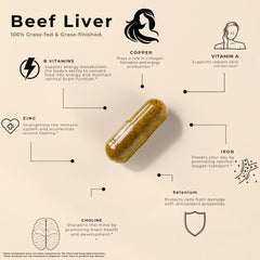 Lonvera grass-fed beef liver capsules closeup reveals nutrient-dense profile for daily vitality