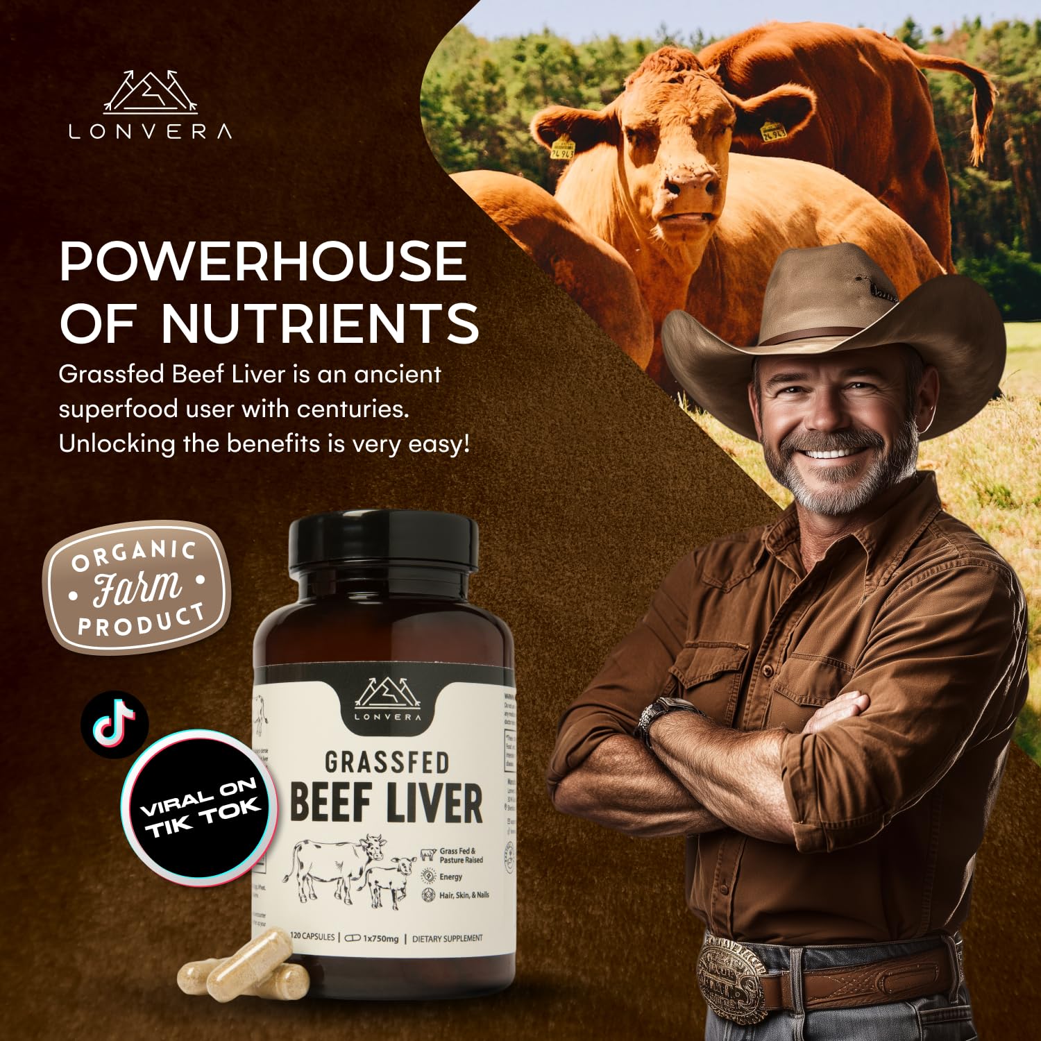 Lonvera label and nutrition facts emphasize vitamins and minerals within