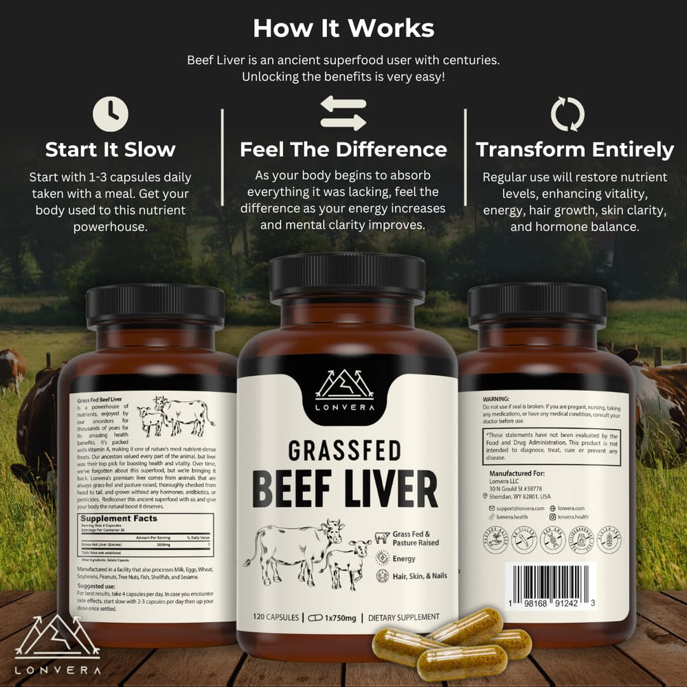 Lonvera pasture-raised liver packaging communicates clean nutrition for daily routines