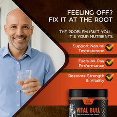 Lonvera Vital Bull label close-up shows freeze-dried, additive-free formula.