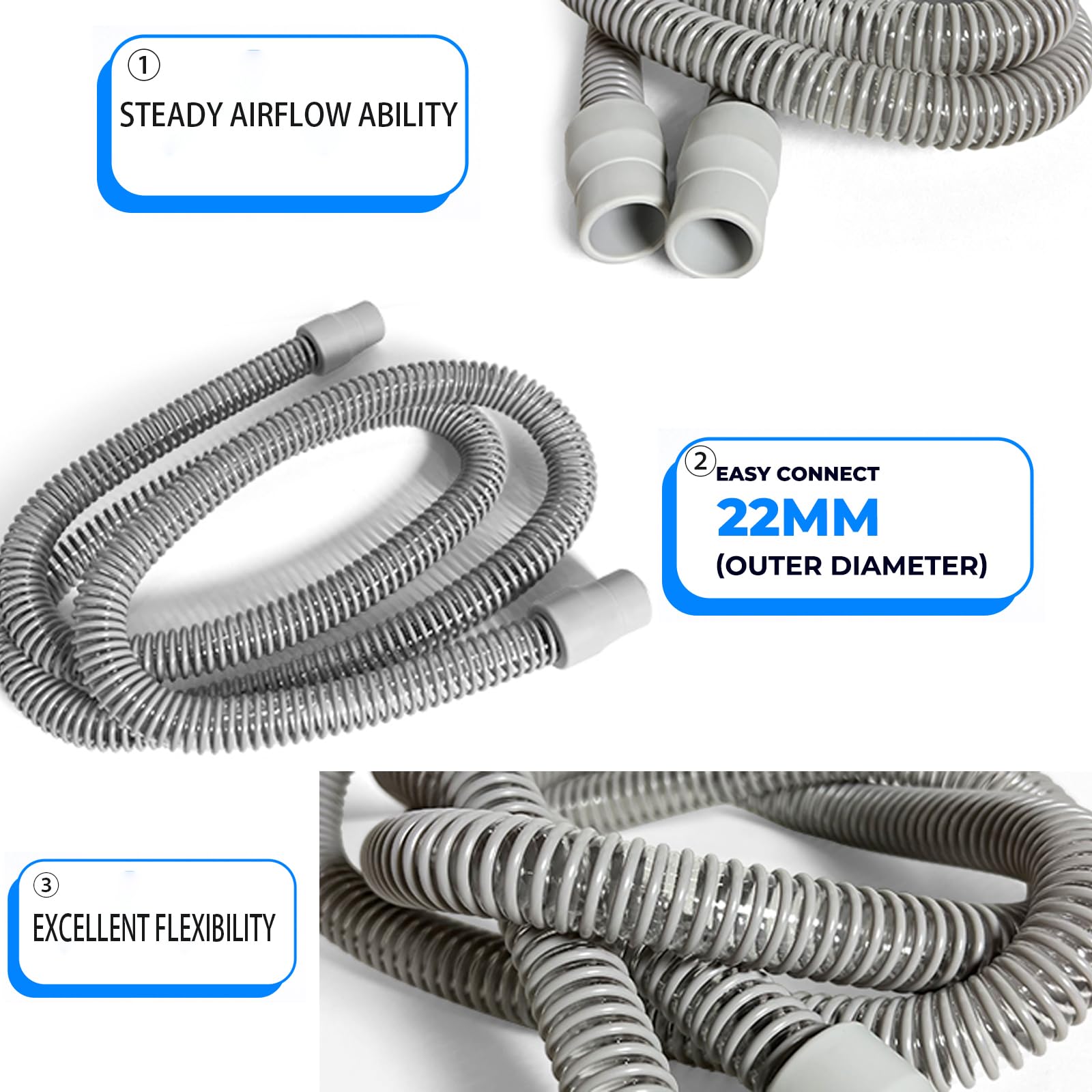 LonXFan backup hose set keeps CPAP supply ready.