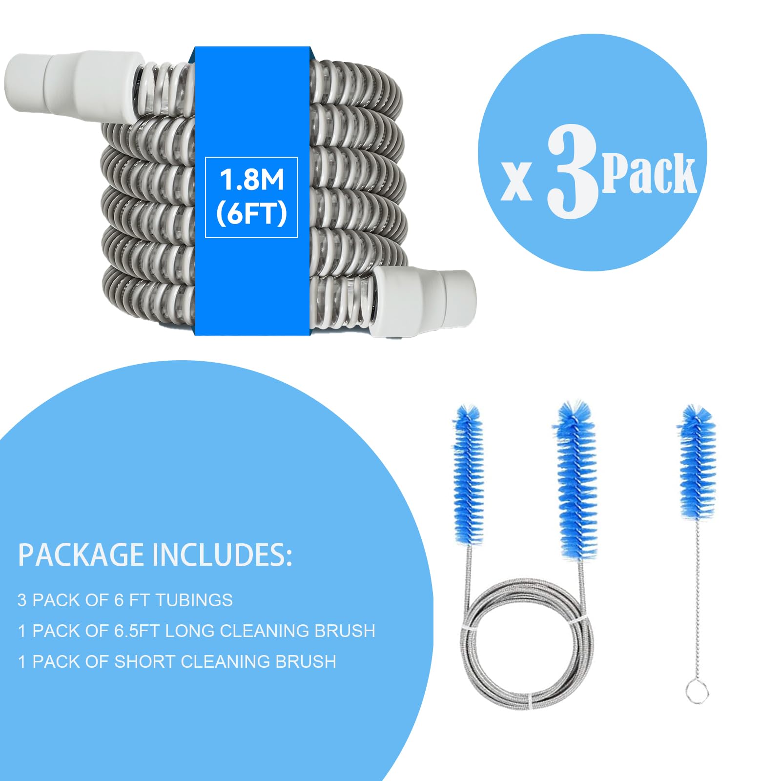 LonXFan hose compatible with ResMed AirSense 10/11 for reliable airflow.