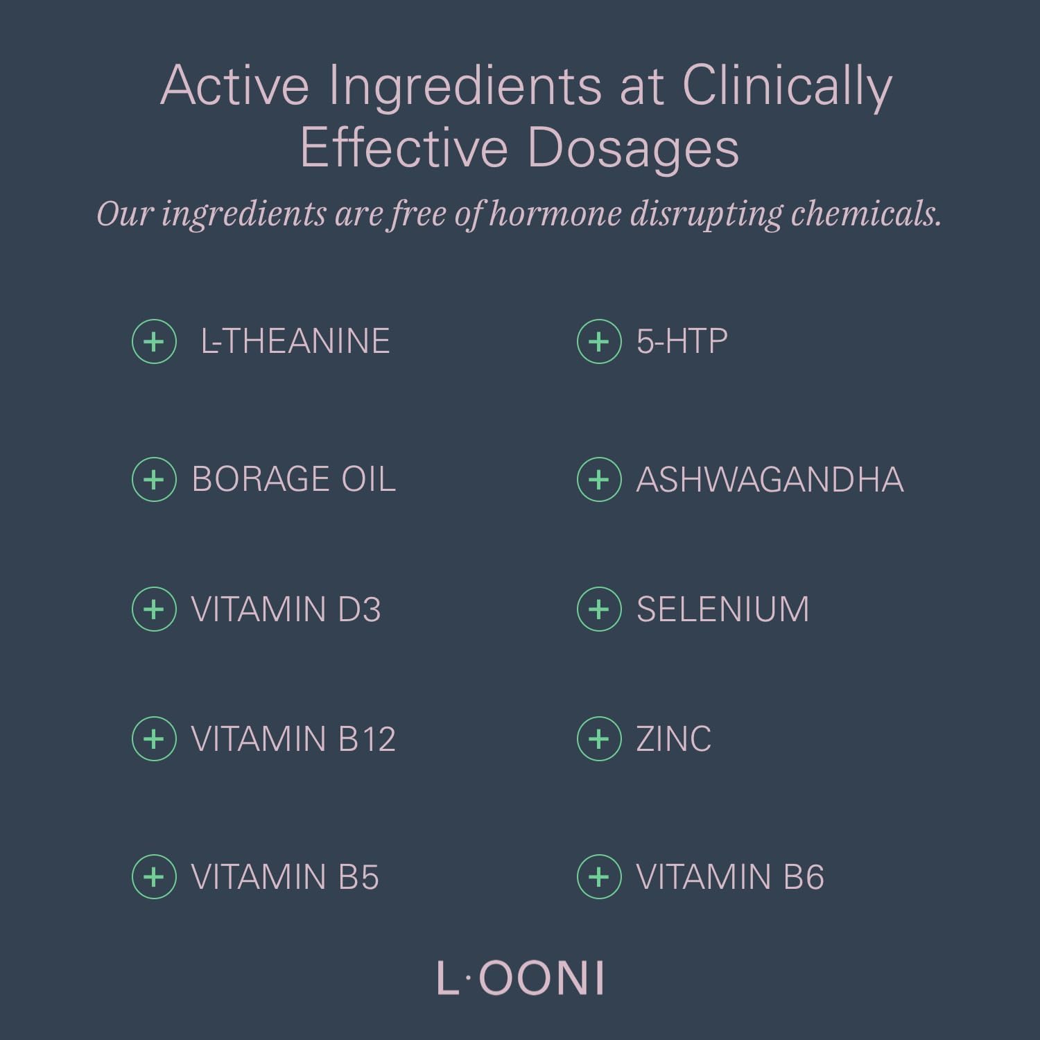 LOONI Balance Beam packaging highlights zinc and omega-6 blend for essential support.