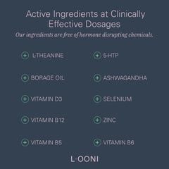 LOONI Balance Beam packaging highlights zinc and omega-6 blend for essential support.