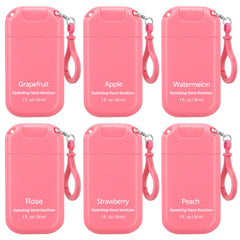 Loopeer 12-pack pink mini sanitizer sprays with keychain for on-the-go cleanliness