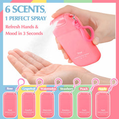 Loopeer apple scent pink mini sanitizer keychain keeps bags hygienic anywhere