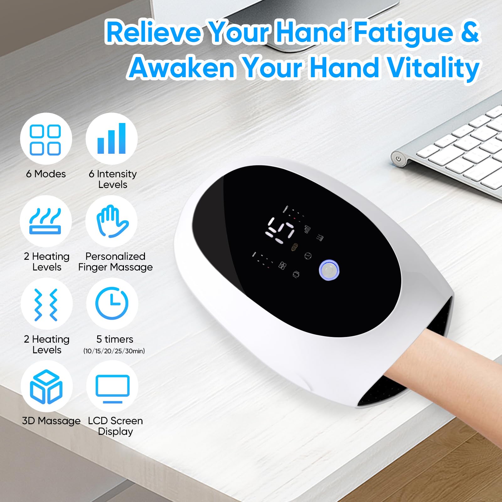 LORESJOY finger kneading nodes deliver targeted relief for fingers