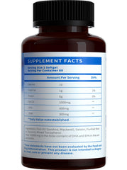 Losoki Deep Sea Fish Oil burpless softgel side view, highlighting premium packaging and easy swallow.