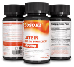 Losoki Lutein Eye Protection tablets displayed clearly for on-the-go use.