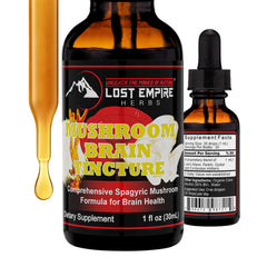 Lost Empire Herbs Mushroom Brain bottle pour for daily focus.