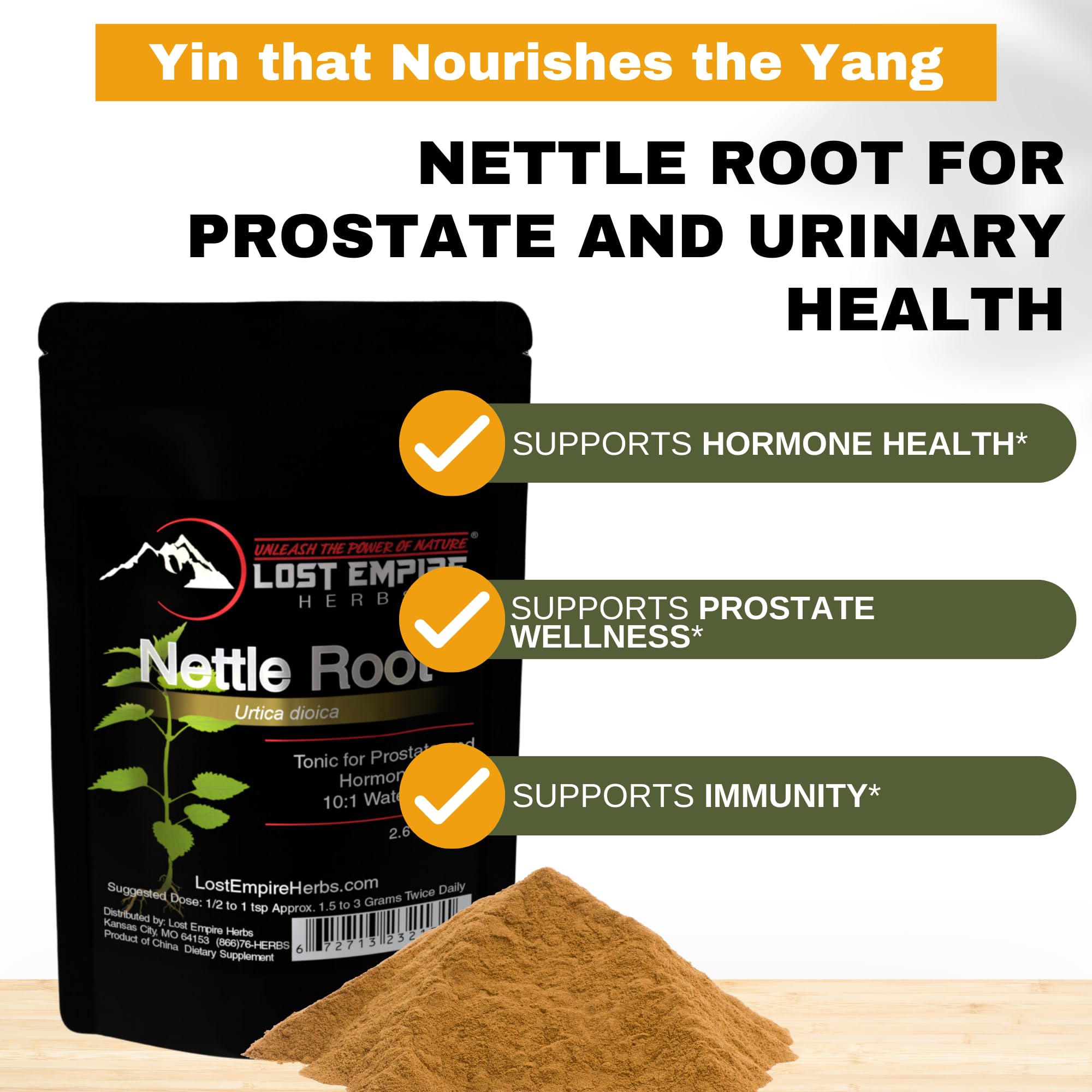 Lost Empire Herbs nettle root hot water extract ready for use.