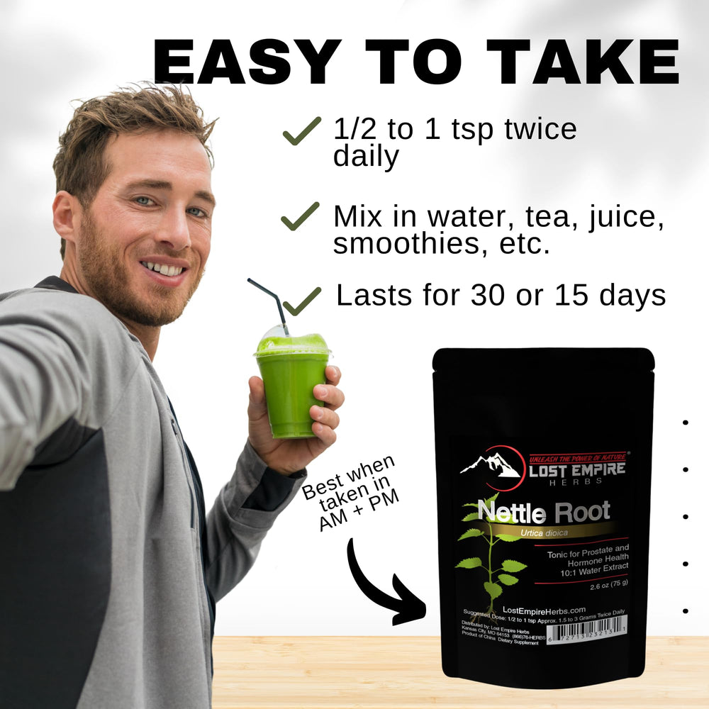 Lost Empire Herbs nettle root independently lab-tested for purity.