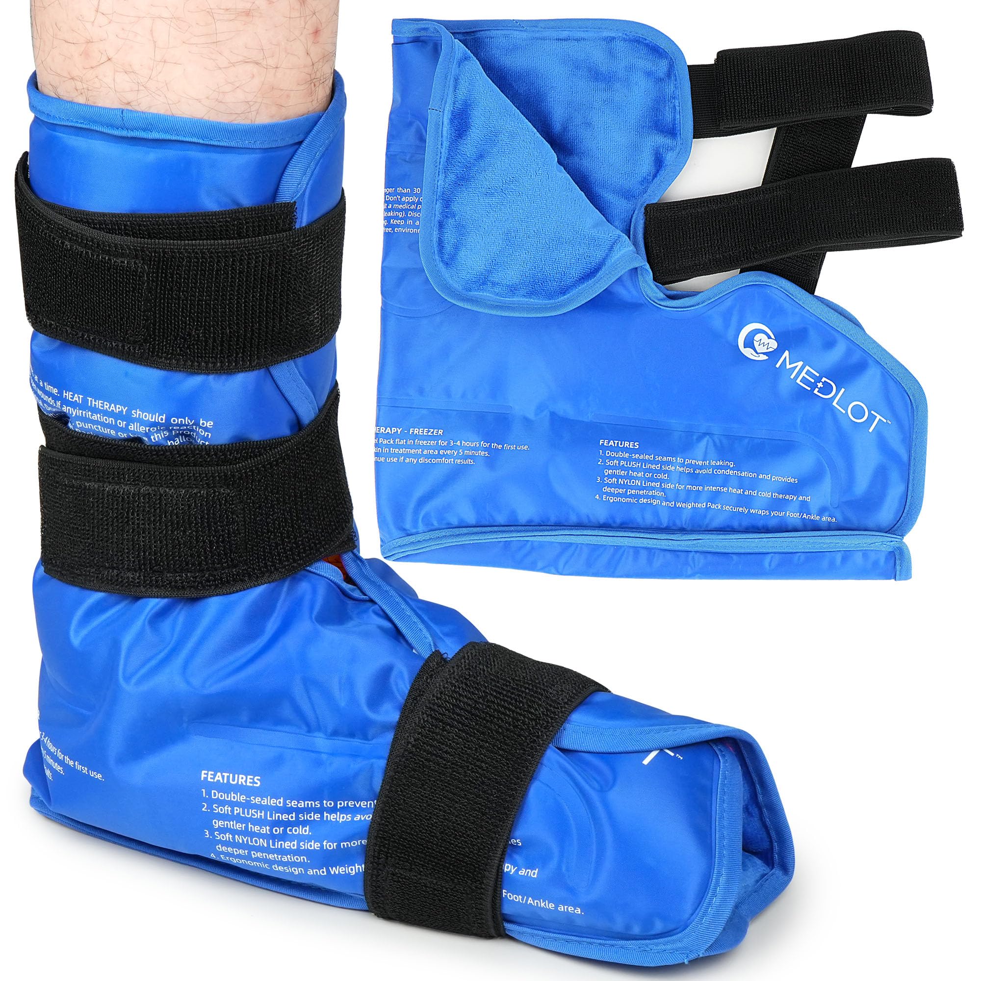 LotFancy foot ankle ice pack wrap provides full coverage for targeted relief.