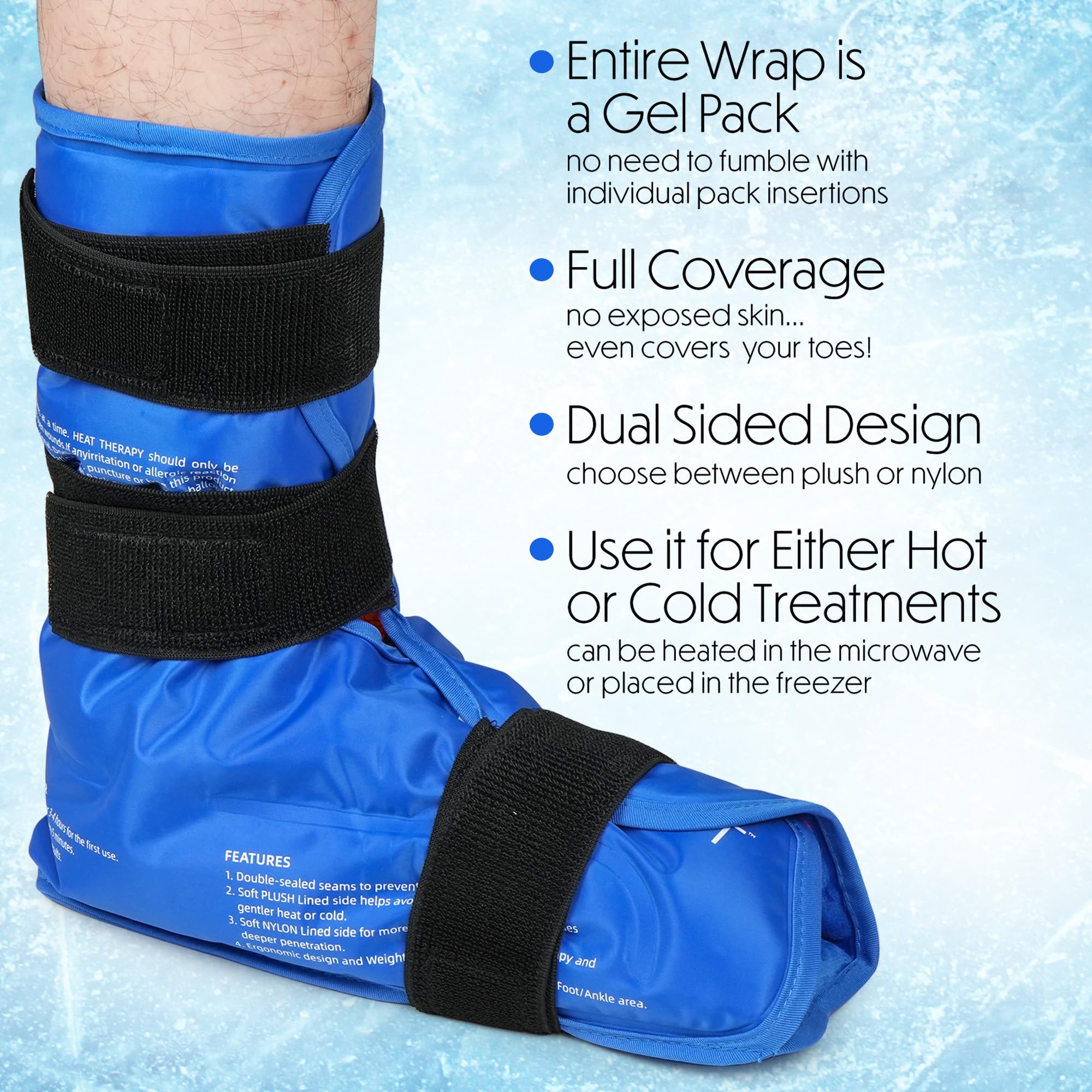 LotFancy plush lining adds soft comfort while delivering therapy.
