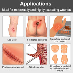 LotFancy sacral ulcer dressing 7x7 with 5x5.25 foam core