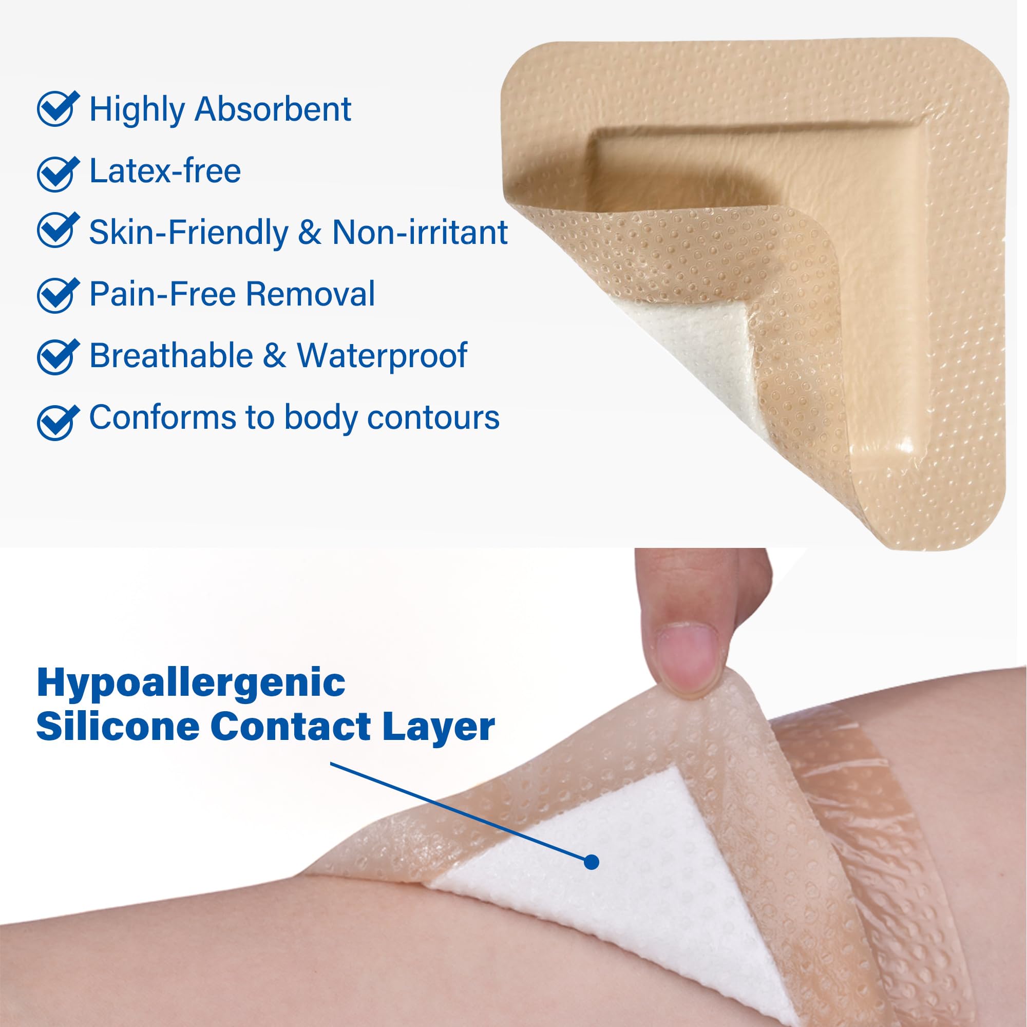 LotFancy dressing border close-up showing secure adhesion