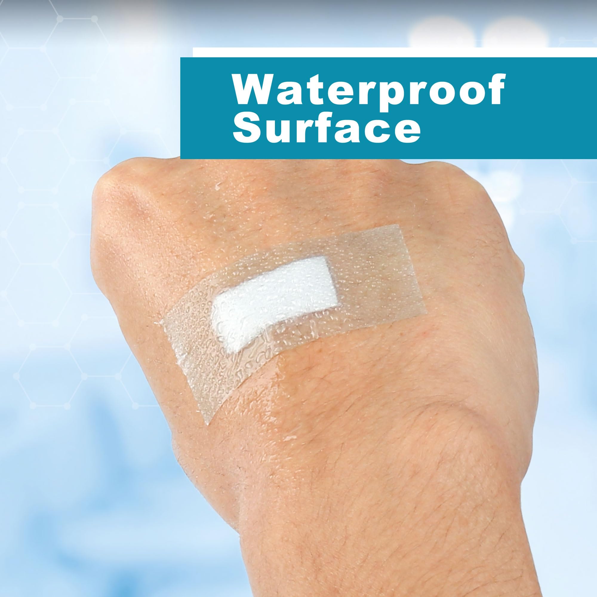 LotFancy waterproof adhesion demo shows gentle, reliable wound tape.
