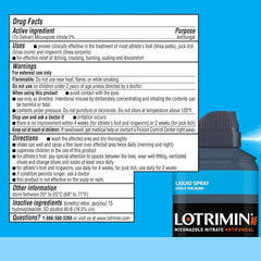 Lotrimin AF application between toes for hard-to-reach areas.