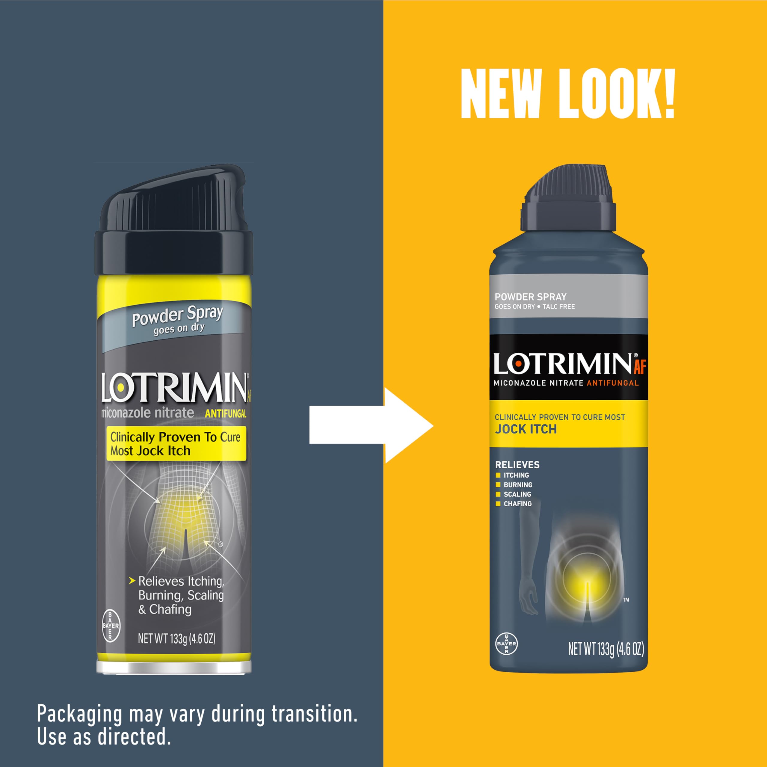 Lotrimin AF jock itch spray application between folds for easy coverage
