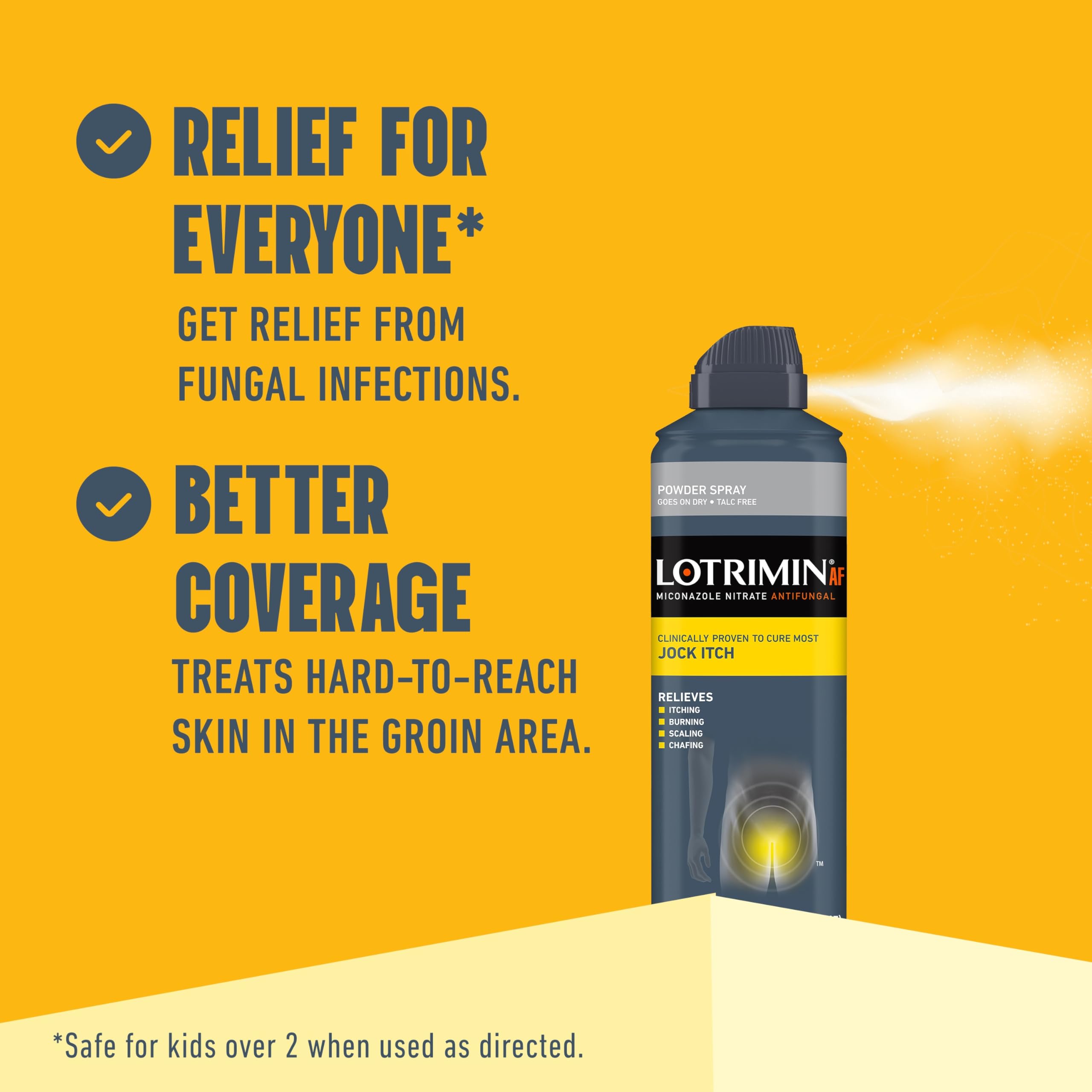 Lotrimin AF jock itch spray on groin area relieves itching
