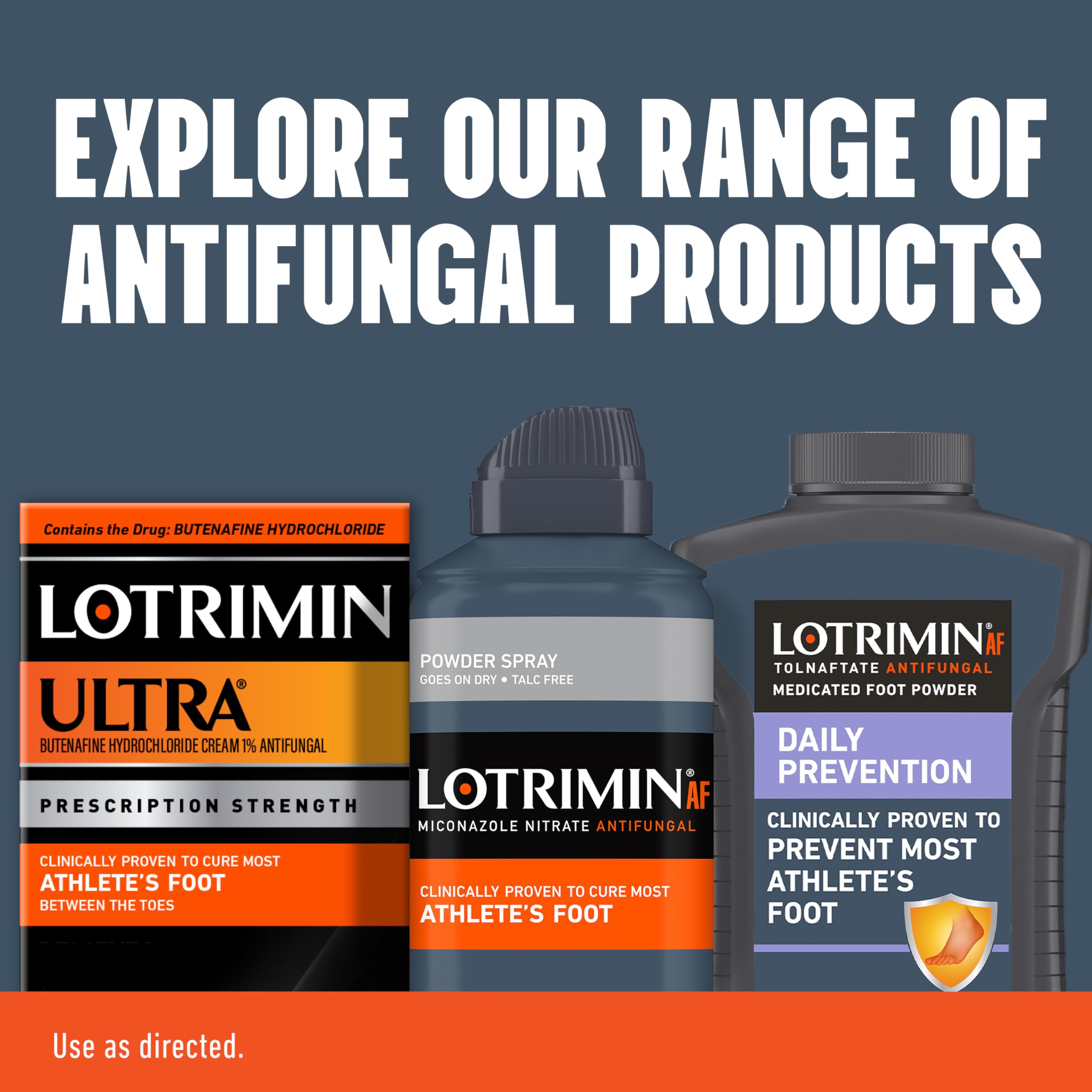 Lotrimin AF pack of three ready-to-use cans.