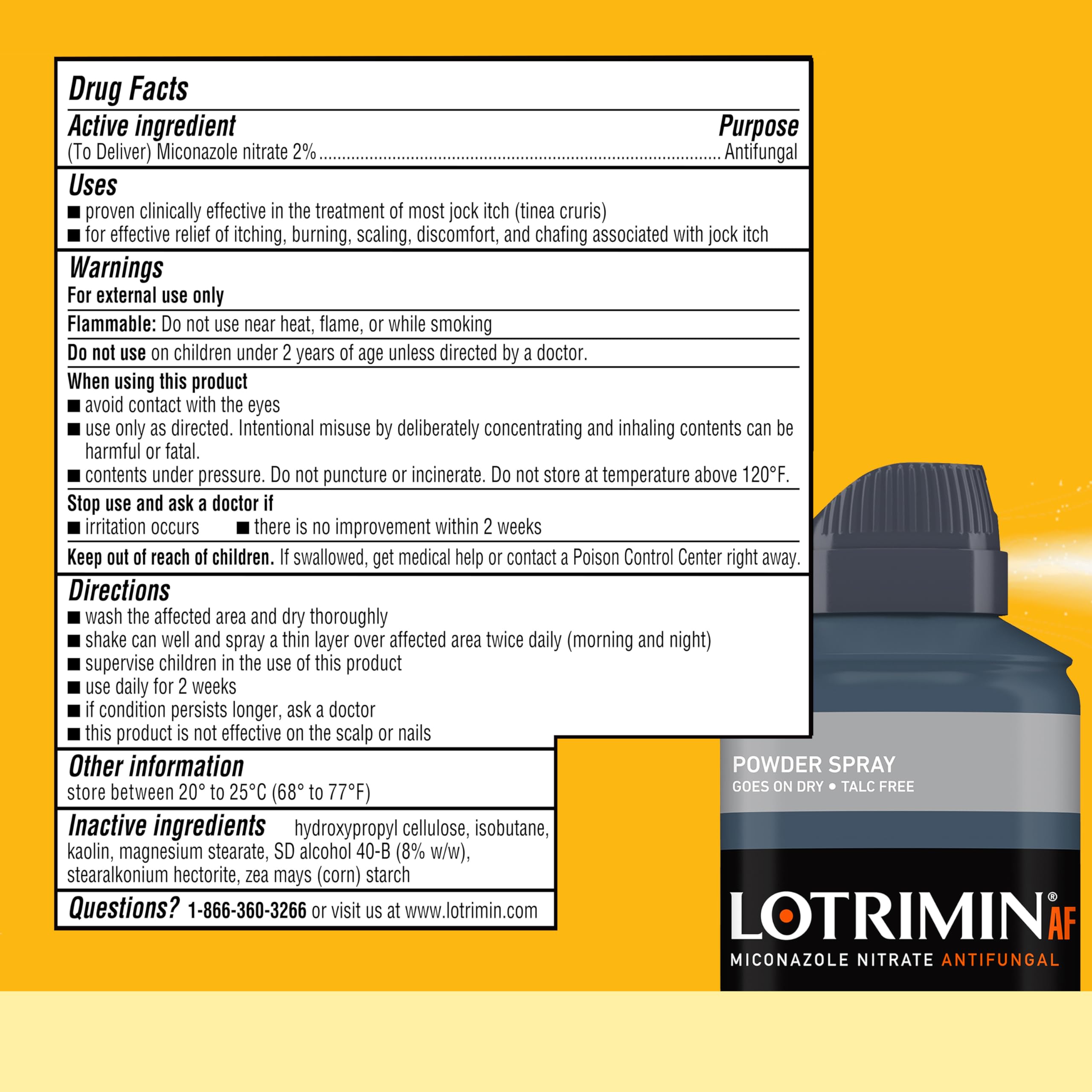 Lotrimin AF safety note for kids over 2 years
