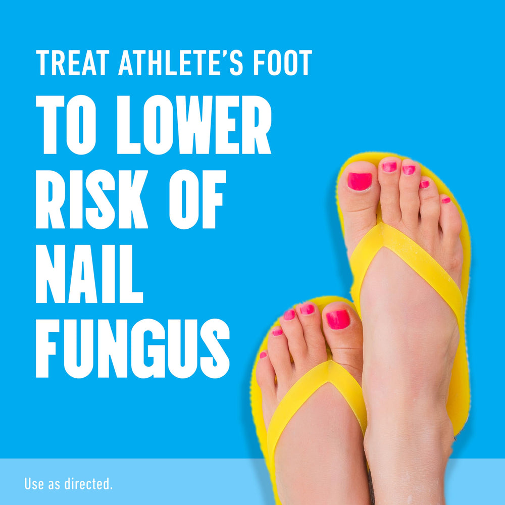 Lotrimin AF spray dispensing action for targeted foot coverage.