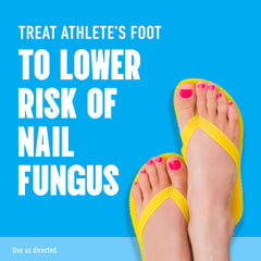 Lotrimin AF spray dispensing action for targeted foot coverage.