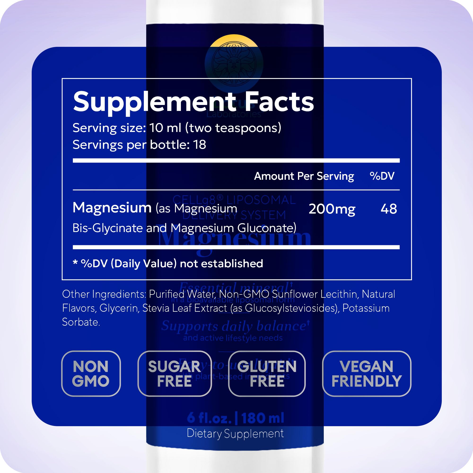 Lotus Laboratories daily-dosing visual underscores convenient, tasteless magnesium support.