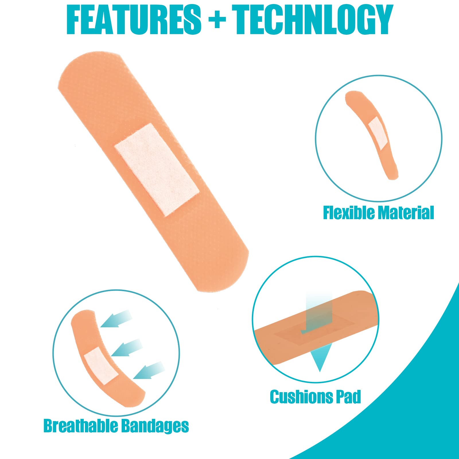 Lounsweer irregular-style bandage 2-99x1-97 inch, perfect for finger wraps.