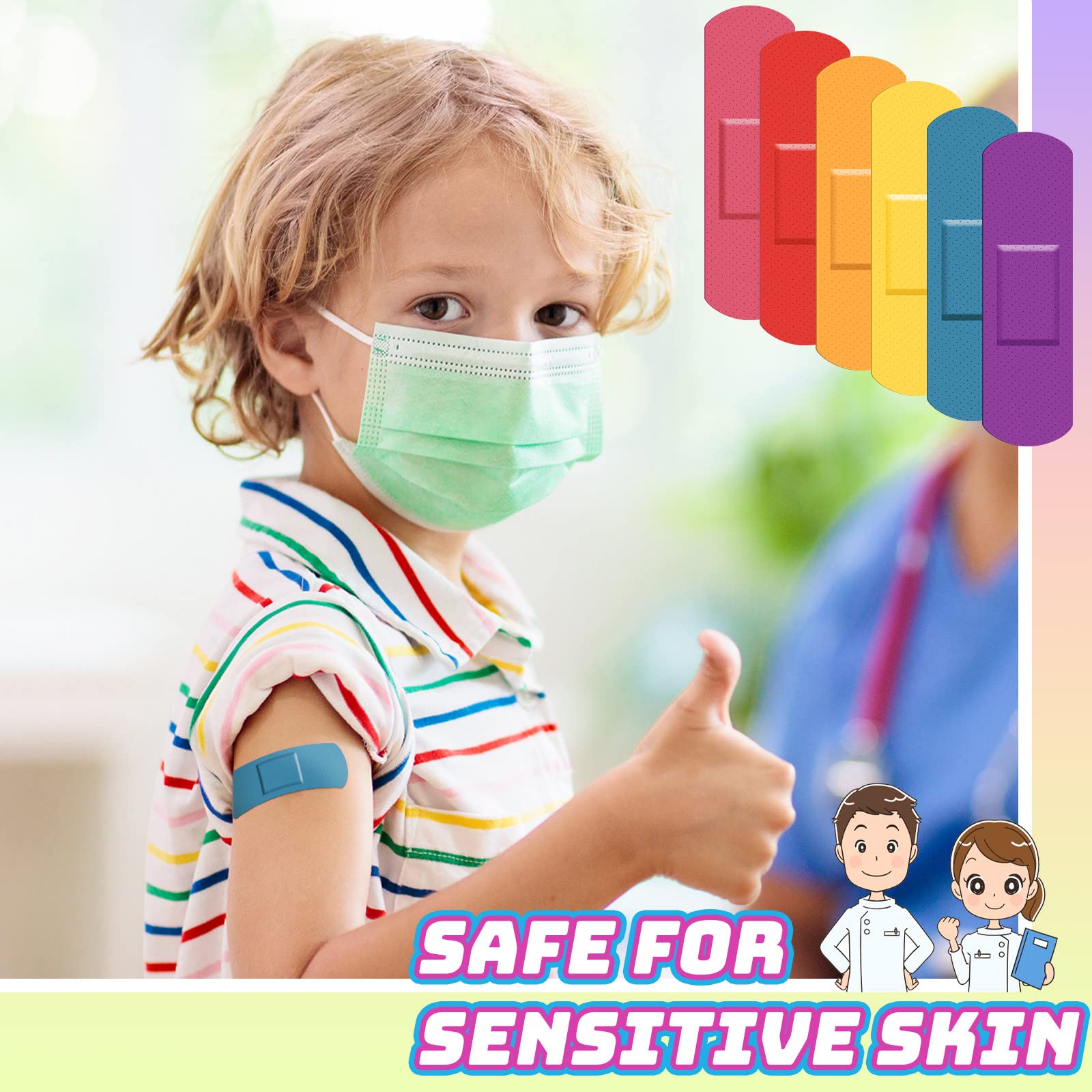 Lounsweer kids bandages are waterproof and flexible for activity
