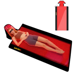 Lovank red light therapy mat laid flat for full-body coverage and soothing relaxation.